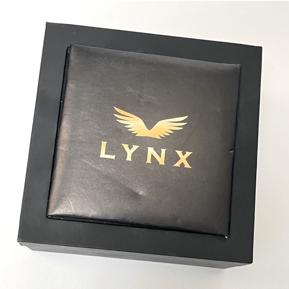 Lynx Men’s Black Braided Stainless Steel Bracelet - Picture 7 of 8